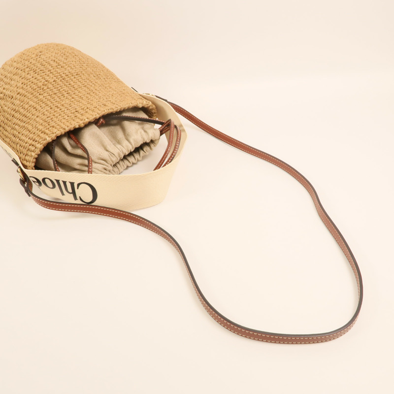 Chloe Raffia Woody Basket Small金扣手挽肩背兩用袋-7