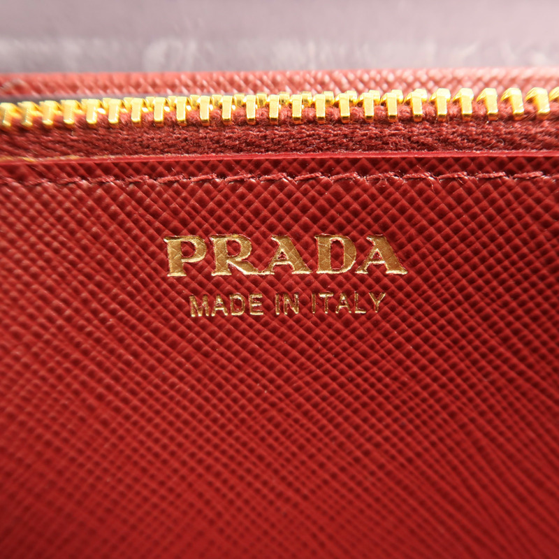 PRADA 牛皮皮革Chain Shoulder金扣鏈帶肩背袋-5