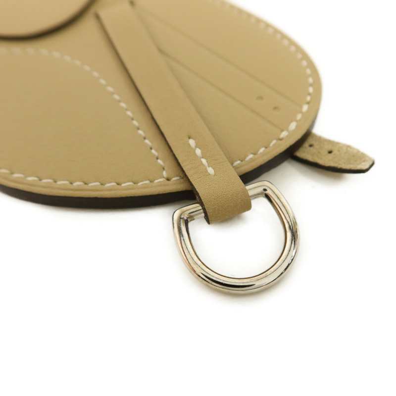 HERMES Swift皮革Paddock Selle Charm銀扣掛飾Trench-3