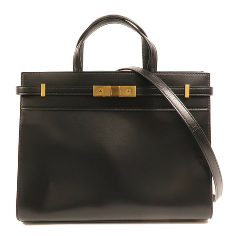 SAINT LAURENT 牛皮皮革Manhattan金扣手挽肩背兩用袋