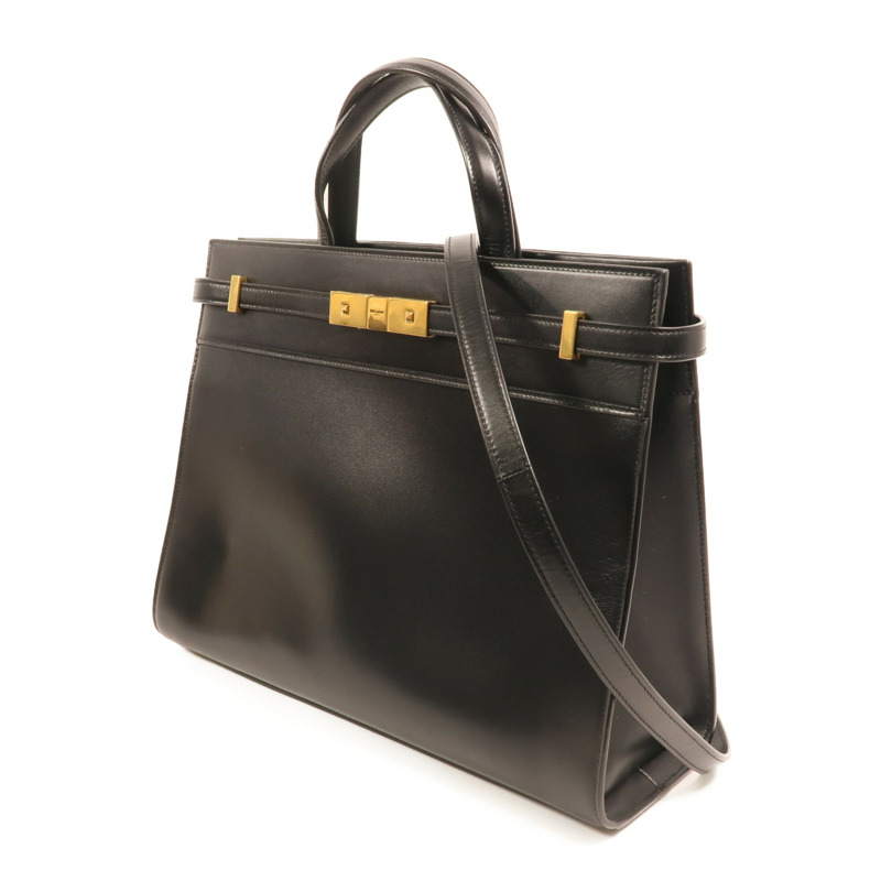 SAINT LAURENT 牛皮皮革Manhattan金扣手挽肩背兩用袋-2