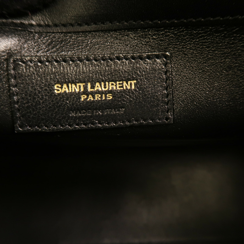 SAINT LAURENT 牛皮皮革Manhattan金扣手挽肩背兩用袋-5