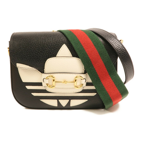 GUCCI 牛皮皮革Gucci x Adidas Horsebit 1955 Small金扣肩背袋