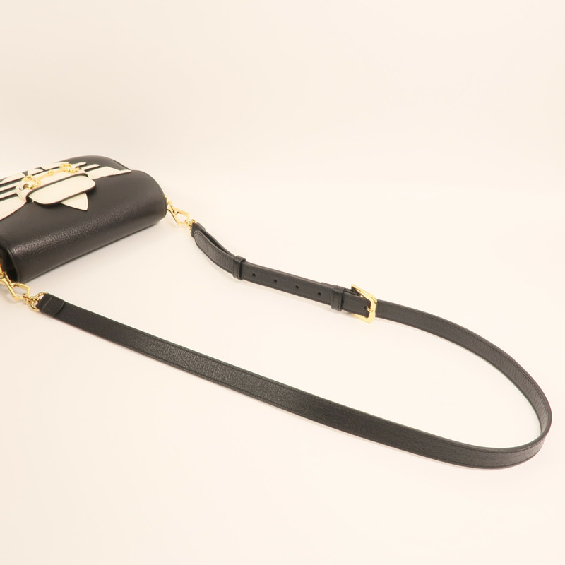 GUCCI 牛皮皮革Gucci x Adidas Horsebit 1955 Small金扣肩背袋-8