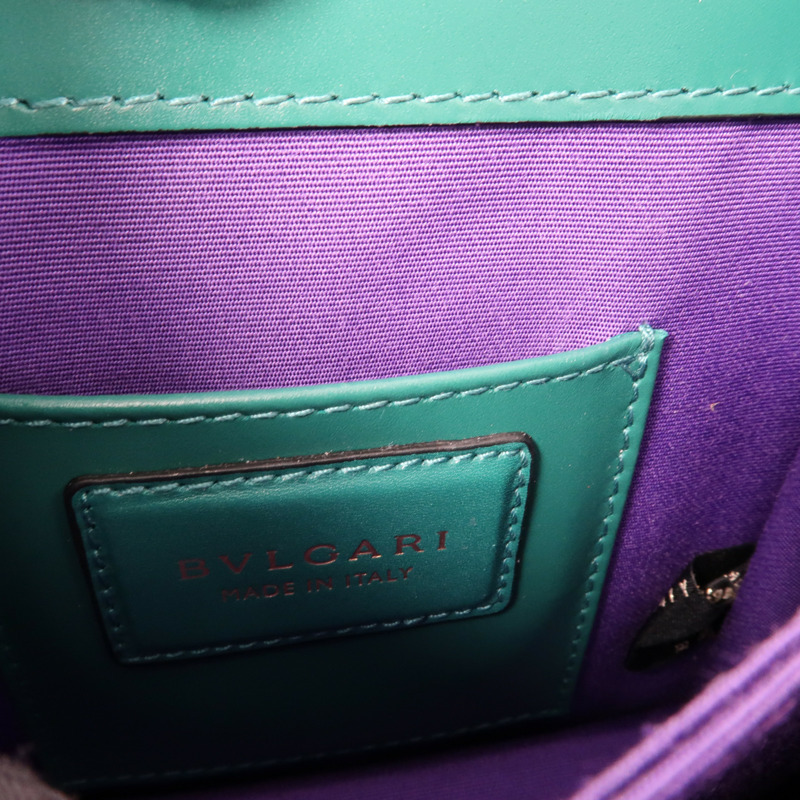 BVLGARI 牛皮皮革Serpenti Forever金扣鏈帶手挽肩背兩用袋-8