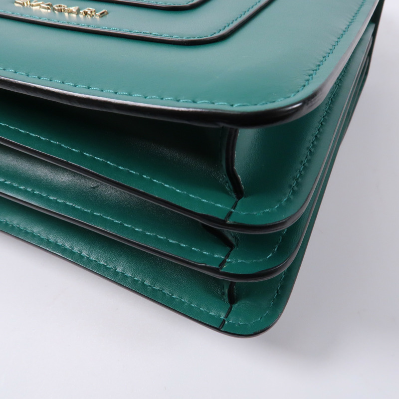 BVLGARI 牛皮皮革Serpenti Forever金扣鏈帶手挽肩背兩用袋-14