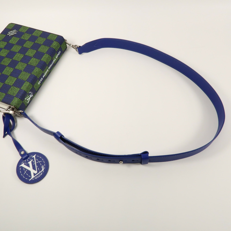 LOUIS VUITTON Damier Book Messenger銀扣肩背袋-5