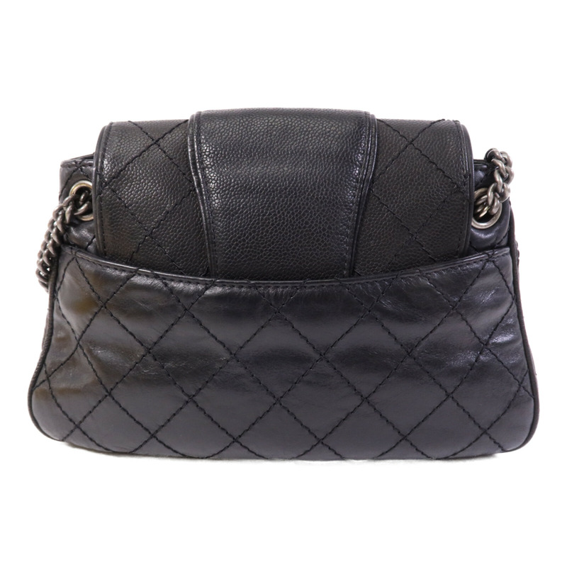 CHANEL 牛皮皮革/羊皮皮革Chain Shoulder Bag銀扣鏈帶肩背袋-1