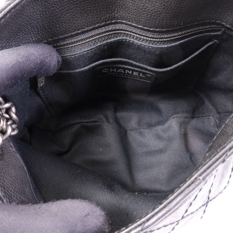 CHANEL 牛皮皮革/羊皮皮革Chain Shoulder Bag銀扣鏈帶肩背袋-4