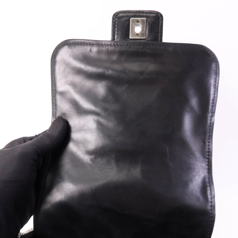 CHANEL 牛皮皮革/羊皮皮革Chain Shoulder Bag銀扣鏈帶肩背袋-13