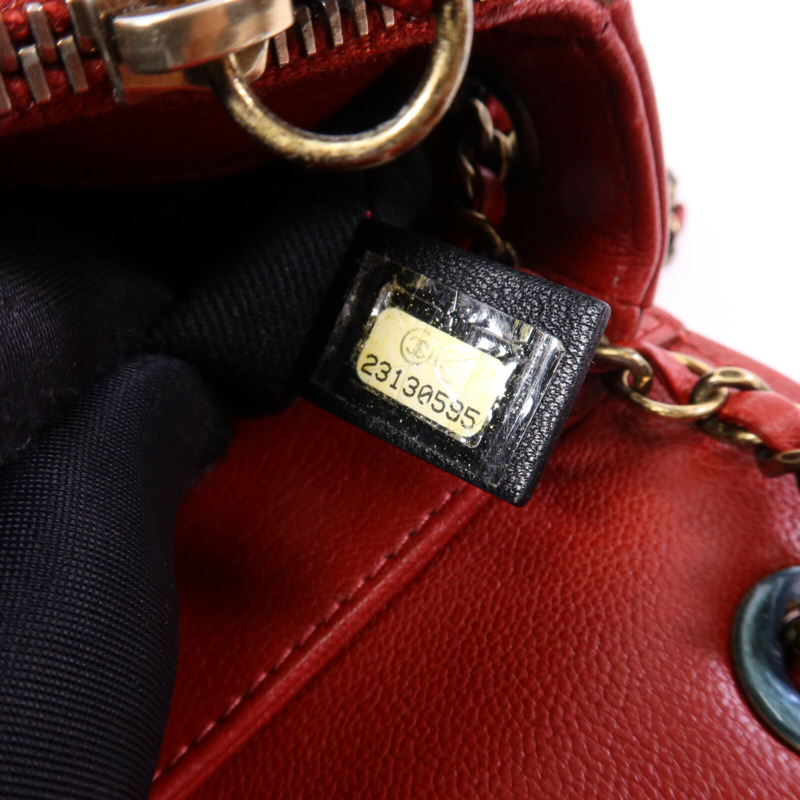 CHANEL 羊皮皮革Coco Curve Flap金扣鏈帶肩背袋-7