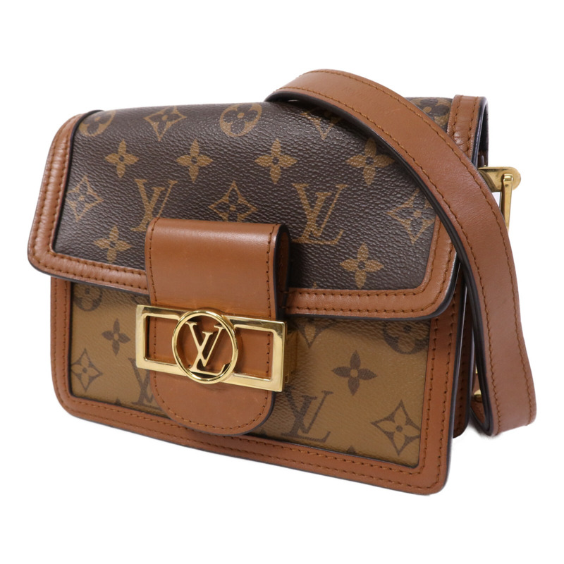 LOUIS VUITTON Monogram Reverse Mini Dauphine金扣肩背袋-2