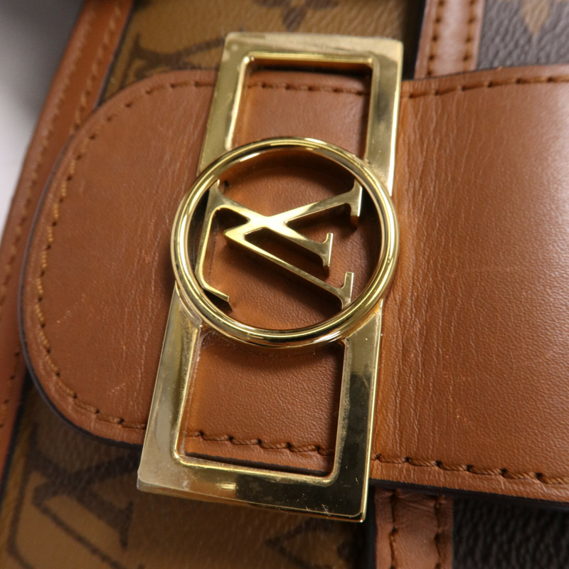 LOUIS VUITTON Monogram Reverse Mini Dauphine金扣肩背袋-6