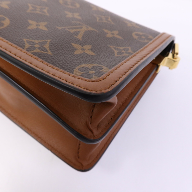 LOUIS VUITTON Monogram Reverse Mini Dauphine金扣肩背袋-11