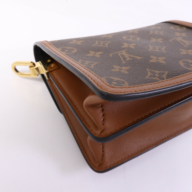 LOUIS VUITTON Monogram Reverse Mini Dauphine金扣肩背袋-12