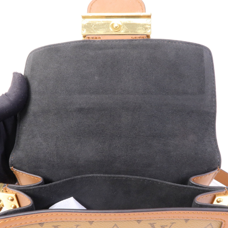 LOUIS VUITTON Monogram Reverse Mini Dauphine金扣肩背袋-13