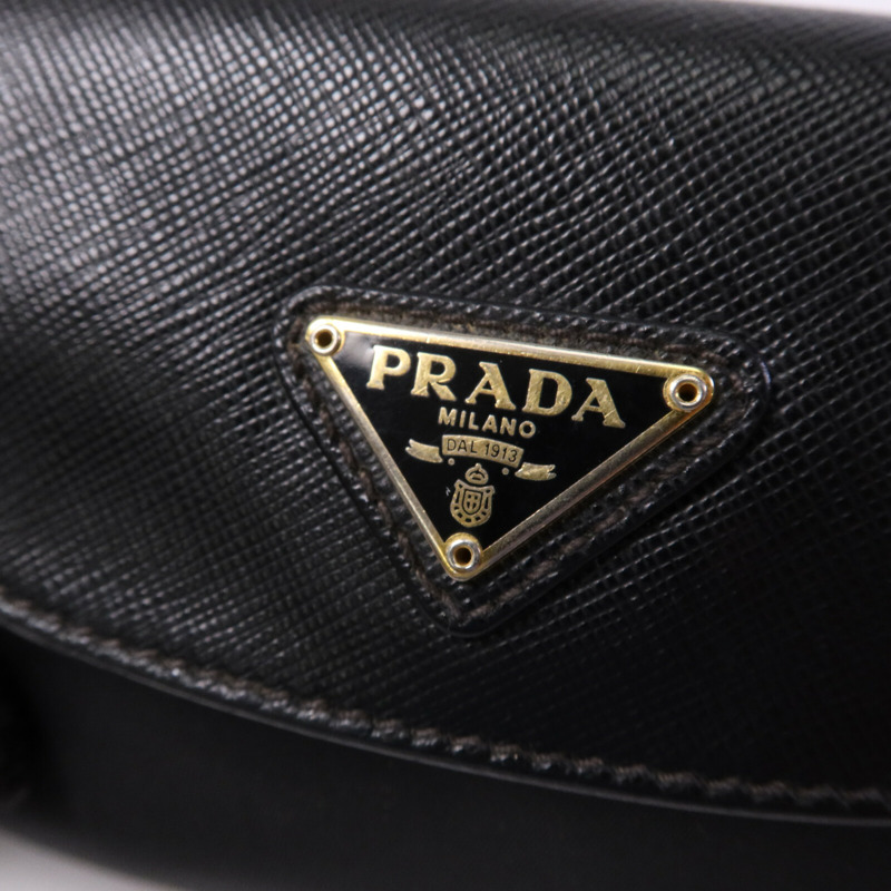 PRADA 尼龍Shoulder Bag金扣鏈帶肩背袋-6