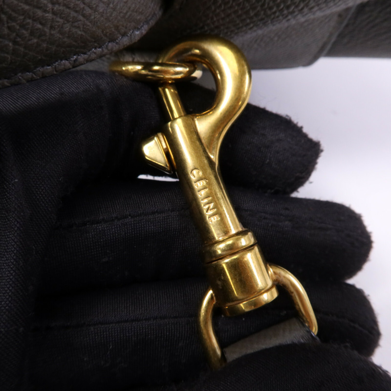 CELINE 牛皮皮革Belt Bag金扣手挽肩背兩用袋-6