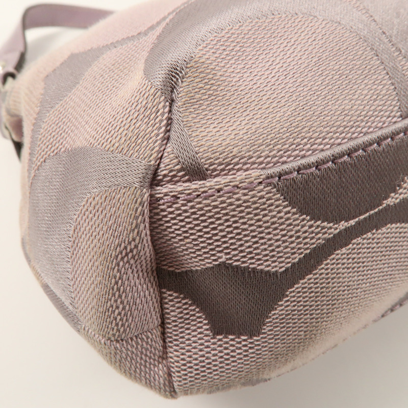 COACH 帆布Shoulder Bag銀扣手挽肩背兩用袋-6