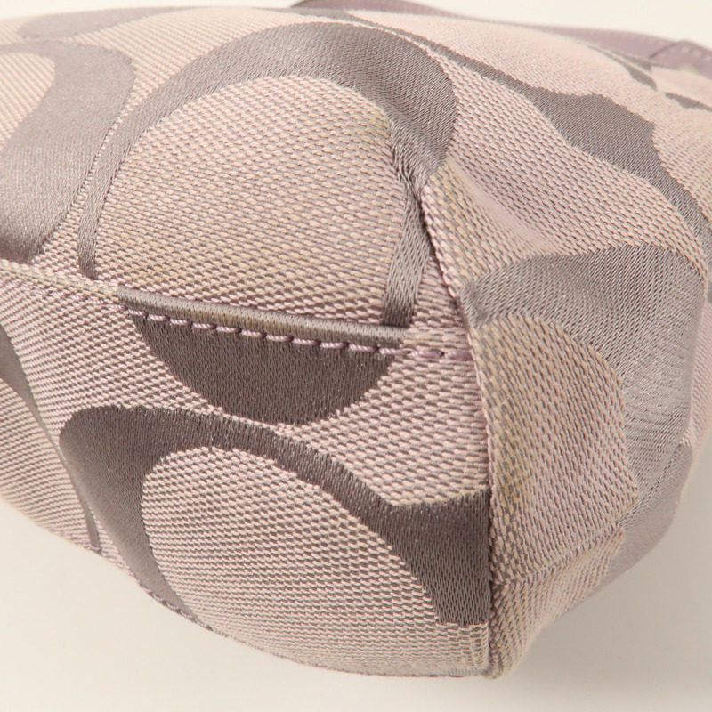 COACH 帆布Shoulder Bag銀扣手挽肩背兩用袋-7