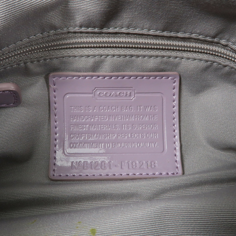 COACH 帆布Shoulder Bag銀扣手挽肩背兩用袋-12