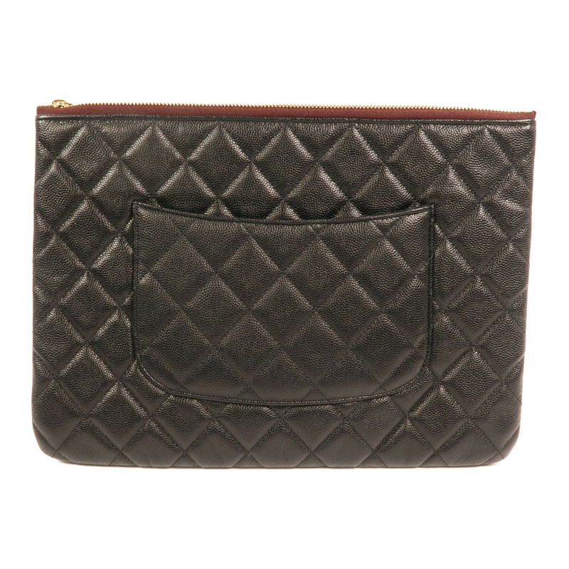 CHANEL 牛皮皮革Clutch金扣手拿包-1