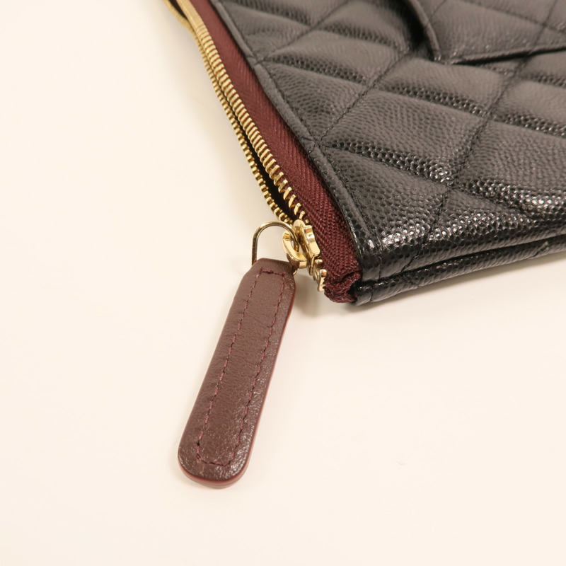 CHANEL 牛皮皮革Clutch金扣手拿包-7