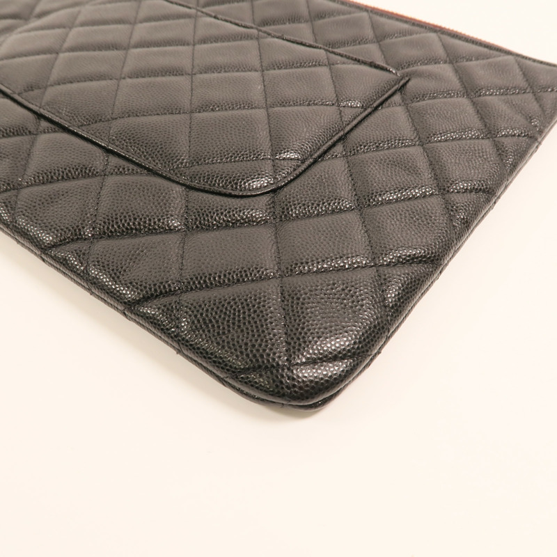 CHANEL 牛皮皮革Clutch金扣手拿包-12