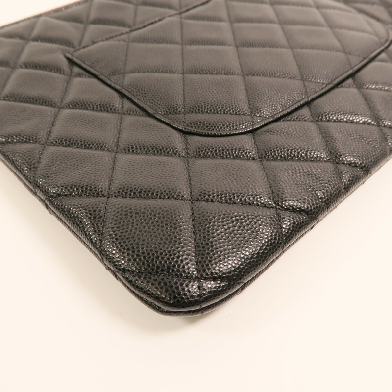 CHANEL 牛皮皮革Clutch金扣手拿包-13