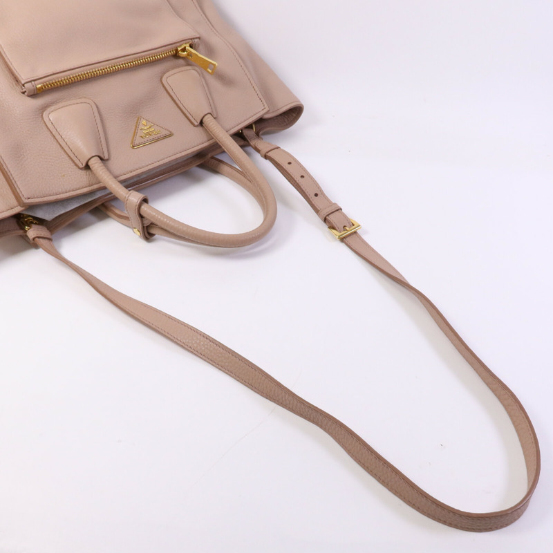 PRADA 牛皮皮革2 Way Shoulder金扣手挽肩背兩用袋-8