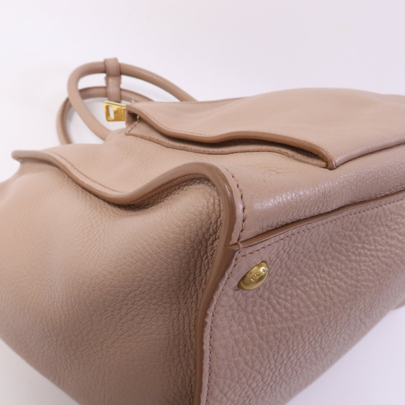 PRADA 牛皮皮革2 Way Shoulder金扣手挽肩背兩用袋-10