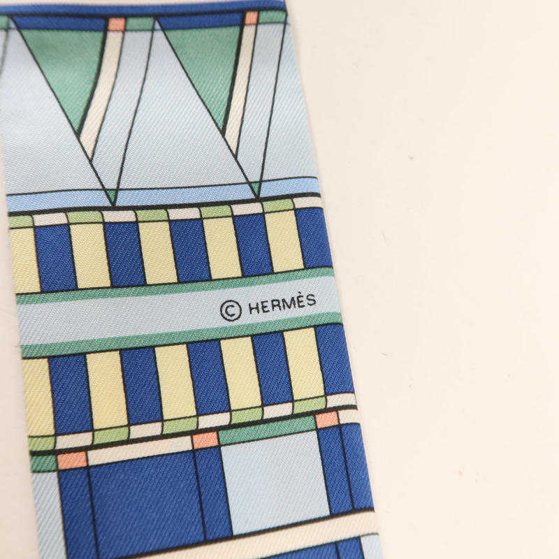 HERMES 絲質Twilly絲巾-5