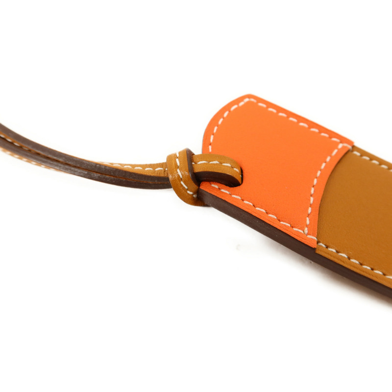 HERMES Swift皮革Paddock Boots Charm掛飾Naturel-4