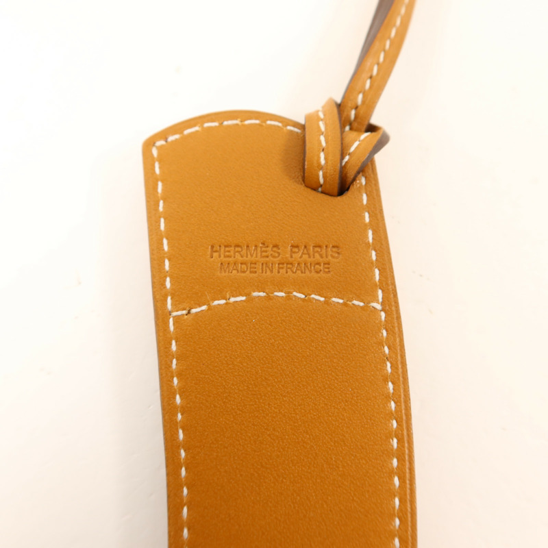 HERMES Swift皮革Paddock Boots Charm掛飾Naturel-5