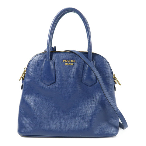 PRADA 牛皮皮革2way Shoulder金扣手挽肩背兩用袋