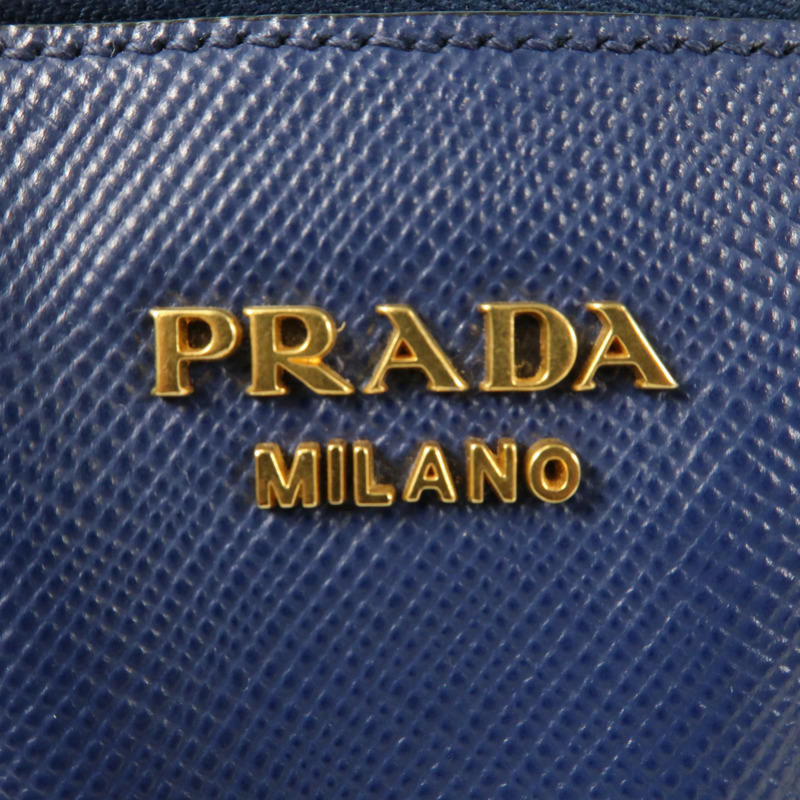 PRADA 牛皮皮革2way Shoulder金扣手挽肩背兩用袋-5