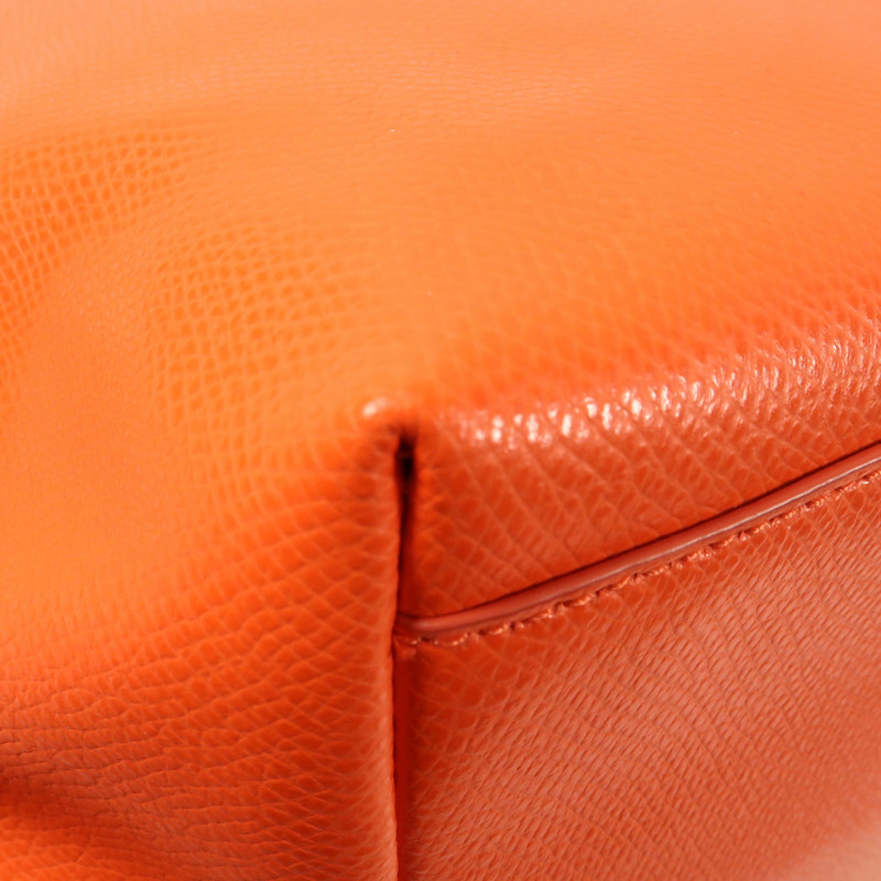 COACH 牛皮皮革Tote Bag銀扣手挽袋-4