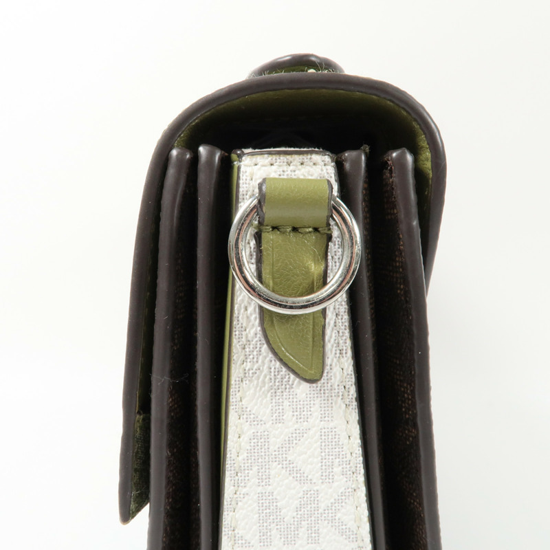 Michael Kors 塗層帆布Shoulder Bag銀扣手挽肩背兩用袋-5