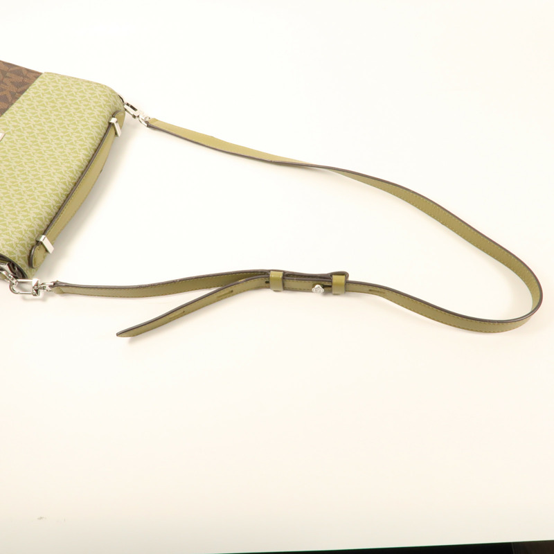 Michael Kors 塗層帆布Shoulder Bag銀扣手挽肩背兩用袋-10