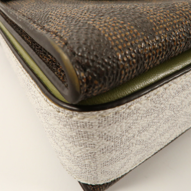 Michael Kors 塗層帆布Shoulder Bag銀扣手挽肩背兩用袋-11