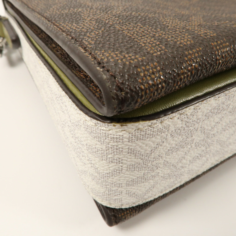 Michael Kors 塗層帆布Shoulder Bag銀扣手挽肩背兩用袋-13