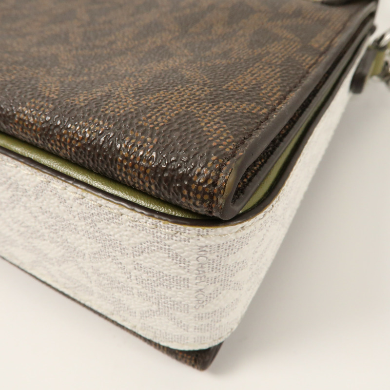 Michael Kors 塗層帆布Shoulder Bag銀扣手挽肩背兩用袋-14