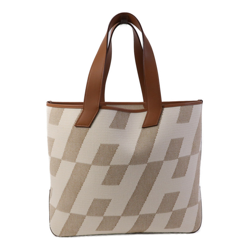 HERMES Toile H/Swift皮革Cabas H En Biais 40手挽袋-1