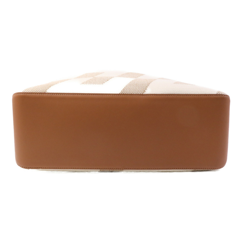 HERMES Toile H/Swift皮革Cabas H En Biais 40手挽袋-3