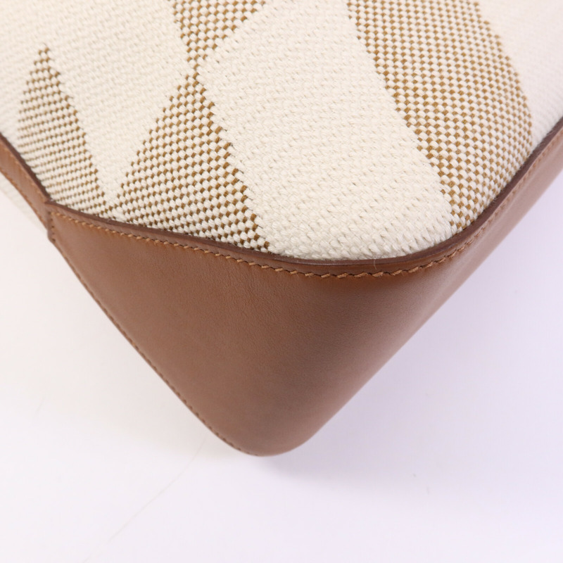 HERMES Toile H/Swift皮革Cabas H En Biais 40手挽袋-8