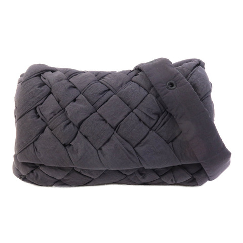 BOTTEGA VENETA 聚酯纖維Small Rumple Messenger銀扣肩背袋