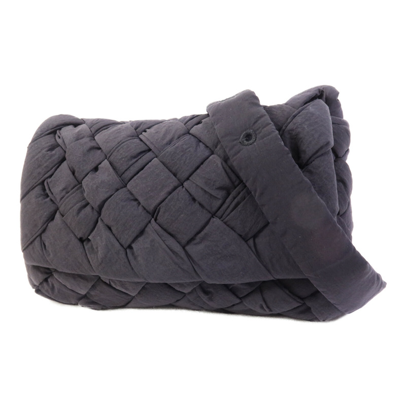 BOTTEGA VENETA 聚酯纖維Small Rumple Messenger銀扣肩背袋-2