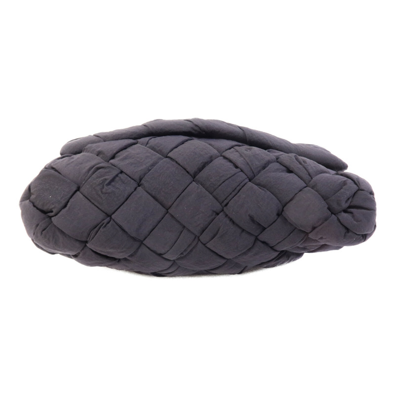 BOTTEGA VENETA 聚酯纖維Small Rumple Messenger銀扣肩背袋-3