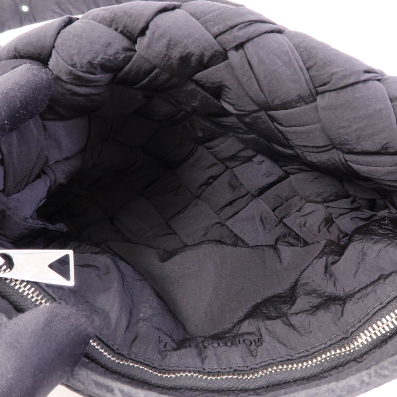 BOTTEGA VENETA 聚酯纖維Small Rumple Messenger銀扣肩背袋-4