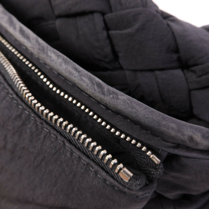 BOTTEGA VENETA 聚酯纖維Small Rumple Messenger銀扣肩背袋-14